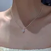 Chains VENTFILLE 925 Sterling Silver Love Heart Zircon Necklace For Women Girl Bead Vintage Water Drop Jewelry Girls' Gift