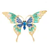 Broches pino de esmalte colorido adorável borboleta para mulheres luxo zircon inseto animal corpsage terno de camisola de camisola acessórios presentes