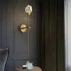 Lâmpada de parede retro led de quarto hexagonal decoração aplique acabamentos modernos iluminação de banheiro antigo