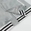 Дизайнерская мужская куртка черно-белая серая лоскутная кожаная бейсбольная куртка в студенческом стиле со стоячим воротником классическая клетчатая брендовая модная спортивная курткаXL