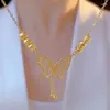 Wisiorki oryginalne 18 -karatowe złote diamentowe ginkgo liść wisiorka dla kobiet proste cyrkon szyi łańcuch biżuterii