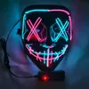 Máscaras de festa Máscara de Halloween LED Light Up Máscara Assustadora para Festival Cosplay Halloween Traje Masquerade Festas Carnaval Presente FY7943 0824