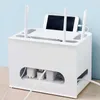 WiFi Router Storage Box Multifunktionales Kabel -Stromversorger Rack Wandmontaged Board Coverhalter für Home Office Decoration HKD230812