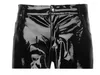 Pantalons pour hommes Brillant PVC Latex Pantalons Hommes Moto Noir Mens Mode Faux Cuir Équitation Étanche Moteur Biker Mâle Rue