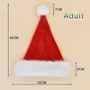 Czapki czapki czapki dla dorosłych Dzieci Big Ball Plush Pure Kolor Santa Hat Xmas Dekoracja prezentu Dekoracja świąteczna impreza wystrój Holiday Hats 230823