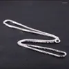 Catena catena catena a scatola pura 925 sterling in argento di spessore 2 mm di ciondoli iniziali a ciondolo per uomini donne bijoux femme 2023 arrivo n02