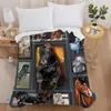 Dekens Horse Painting Art 3D Print Plush Flanel Throw Deken Vintage Bedding Square Picknick Bed Super zacht lichtgewicht King Size R230824