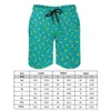 Men's Shorts Summer Board Banana Print Sports Green Yellow Pattern Beach Short Pants Casual Quick Dry Swimming Trunks Big Size