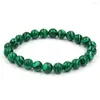 Bracelets à maillons 6/8/10/12mm Bracelet Malachite vert naturel hommes Yoga perles d'énergie de guérison bracelets élastiques charme bijoux faits à la main pour les femmes