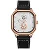 Polshorloges reloj hombre 2023 mode sport horloge heren square kijkt minimalistische schaal lederen band kwarts cadeaus