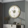 Wall Clocks Modern Light Luxury Shell Pure Brass Watch Simple Living Room Creative Household Decoration Silent Time Clock