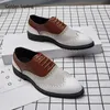 Dress Shoes Golden Sapling Retro Brogue Shoes Men's Oxfords Elegant Dress Flats for Men Fashion Party Footwear Casual Business Formal Shoe 230824