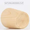 Mugs 1pc Natural Eco-friendly Wooden Cup 270ml Large Capacity Water Milk Coffee Mug Travel Outdoor Portable