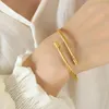 Bangle Fashion Twist из нержавеющей стали браслет дружбы мужской подарки.