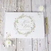 Outros suprimentos para festas de eventos Livro de visitas de casamento Flores brancas 38 folhas Livro de visitas personalizado Alternativa para decoração de casamento Álbum A4 Po Mariage Gift 230824