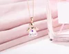 Pendant Necklaces Fashion Jewelry Cute Angel Necklace Crystal From Austrian Flashing For Woman Wedding Girl Gift