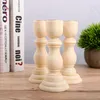 Candle Holders Mini Candlestick Holder Stone Creative Wooden Candlestand Wedding Table Decorations