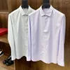 Men's Dress Shirts Classic French Cuffs Solid Business Luxury Shirt Formal Standard-fit Long Sleeve Office Work White