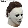 Bulex Halloween 1978 Michael Myers Mask Horror Cosplay Costume Latex Masker Halloween Props for Adult White High Quality Q230824