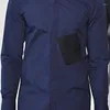 Men's Dress Shirts Long Sleeve Shirt Spring And Autumn Dark Tilt Pocket Design High Quality Youth Fashion Urban