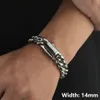 Bangle Hip Hop Rock sieraden Gratis aangepaste naam 18K Gold vergulde Miami Cubaanse linkketen Roestvrij stalen armband voor mannen 230824