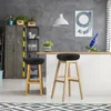 Coperture per sedie elastico sgabello da bar elastico copertura pratico sgabello protettore rotondo per negozio di casa - nero (diametro 35 cm)