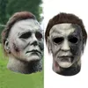 Máscaras de festa Halloween Horrible Michael Myers Máscara máscaras de látex com cabelo Full Fore Face Halloween Cosplay Horror Movies Role Props 230823