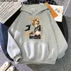 Herrtröjor y2k kawaii genshin påverkar hoodie anime harajuku gothic hoody game gorou tryck toppar casual tecknad unisex vinter sweatshi
