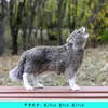 Garden Decorations Simulation Wolf Model Plastic&furs Home Desk Decoration Toy Gift D0849