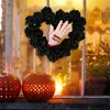 Decoratieve bloemen Halloween krans hartvorm hand met bloed voor feest zwart 1 vakantiekransen voordeur faux