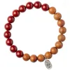 Strand origineel ontwerp van oude Peach Wood Cinnabar Art Bracelet voor houten sieraden voor mannen en dames