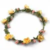 Strand Sommer Blumenkranz Garland Kronfest Hochzeit Brautbrautjungfern Blumenstirnband Boho Kopfschmuck Kopfbedeckung Accessoireszz