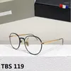 Lunettes de soleil Cadres Thom Marque Alliage Lunettes Cadre Hommes Femmes Vintage Ronde Prescription Lunettes TBS119 Myopie Optique Lunettes Lunettes