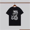 T-shirts pour hommes Amris Mens Designer Shirt T Hommes Chemises Col rond Coton Mélange À Manches Courtes Lettre Imprimé Mode Graphique Tshirt Tshirt Dhpqs