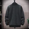 Os suéteres masculinos da primavera e outono 2023 Moda malha Cardigan Plush suéter espessado Versão coreana de casaco solto Houndstooth