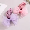 Hair Accessories 12 PCS Princess Handmade Chiffon Bow Headband Nylon Cable Knit Stretchy Headwraps Baby Shower Gift