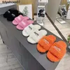 Balenciga Wool Slippers Женщины 2023 Осенняя зима Новая шерстяная шипа