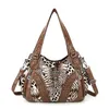 Evening Bags Angelkis Hobo Handbags Fashion Leopard Shoulder Bag Large Capacity Tote Tophandle Handbag Satchel Shopper Pack 230823