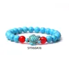 8mm Kallaite Tortoise Bracelet Tiger Eye Crystal Blue Eye Bracelet For Women Men Parping sieraden