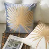 Kussen Amerikaanse stijl kussens palmblad borduurwerk fluweel cover decoratieve kast voor bank artistieke moderne huizendecoratie