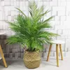 Faux Floral Greenery 70125cm Artificial Large Rare Palm Tree Green Realistic Tropical Plants Indoor Plastic Fake Tree Home el Christmas Decorat 230823