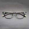 Solglasögon ramar vintage glas ramar män designer fyrkant recept myopia optiska glasögon manliga lyx retro märke glasögon 230823