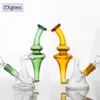 Cam mini beher bongs Bubblers Recycler Yağ Teçhizatları Heady Nargile 6.6 inç Sigara Shisha Ash Catcher 14mm Ortak Kase