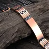 Bangle Red Copper Magnet Armband European och American Retro Pure Magnetic Wristlet Men's smycken