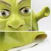 Party Masks Green Shrek Latex Masks Movie Cosplay Adult Animal Party Mask Realistic Masquerade Prop Fancy Dress Party Halloween Mask 230823