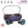 Y50 Bluetooth Wireless Airsphone Touch Control TWS سماعة الرأس الرياضية الخارجية 5.0 مع عرض طاقة حالة الشحن