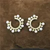 Brincos de garanhão 20mm 10Pair/lote estilo cz água de água doce brinco lindas joias de moda de zircônia cúbica