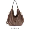 Evening Bags CEZIRA 2023 Luxury Design Women PU Vegan Leather Large Hobo Handbags Casual Commute Shoulder Crossbody Purse Daily Mommy 230823