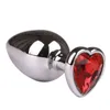 Slip Mutandine Plug anale in metallo a forma di cuore Giocattoli sessuali Acciaio inossidabile liscio Coda di testa in cristallo Allenatore di gioielli per donna Uomo Dildo Gay 230824