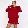 Survêtements pour femmes Sweat à capuche et shorts ensemble pour femmes automne hiver vêtements deux pièces correspondant ensembles lâche mode décontracté sweatshort